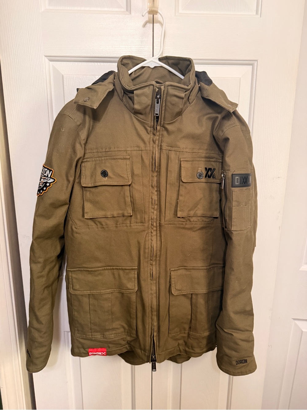 DIXXON Scout S Olive Military Field Jacket with Patch Details